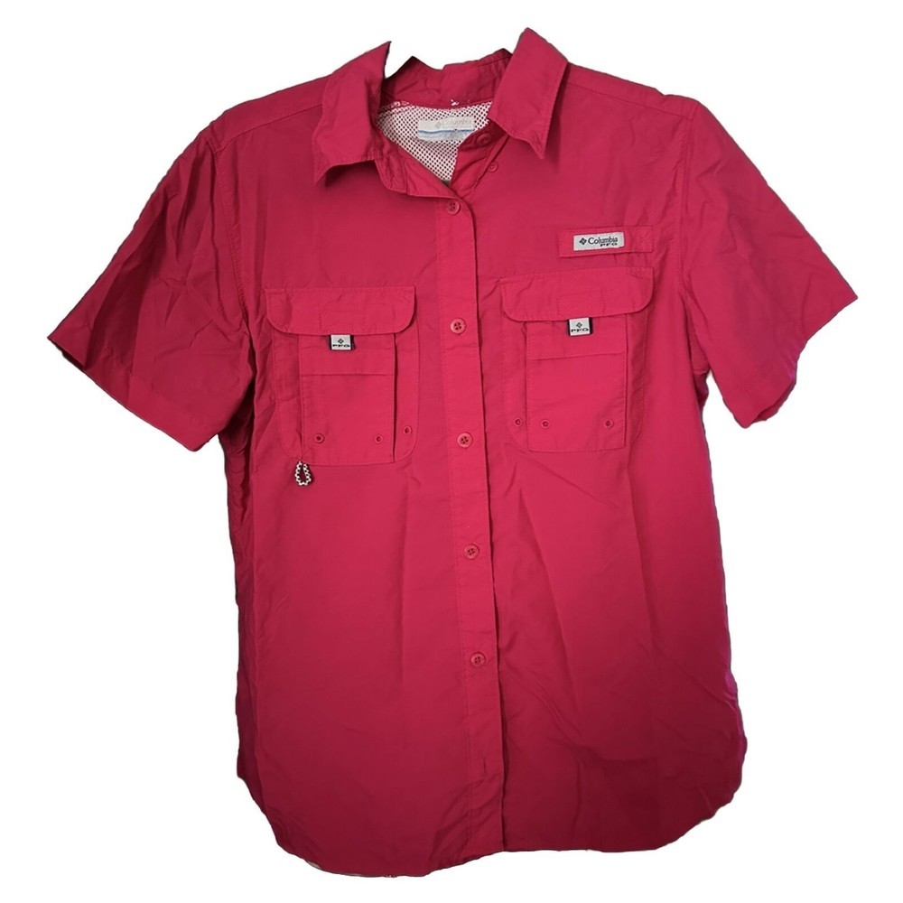 Columbia PFG Hot Pink Fishing Shirt Small